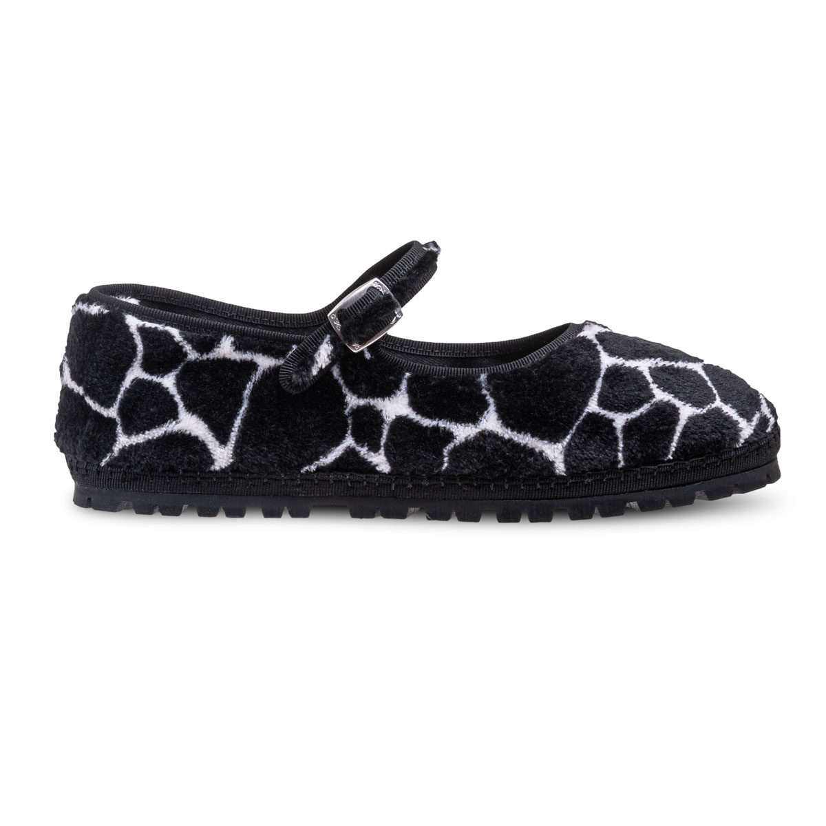 Maryjane Black Giraffe Eco Fur Vibram