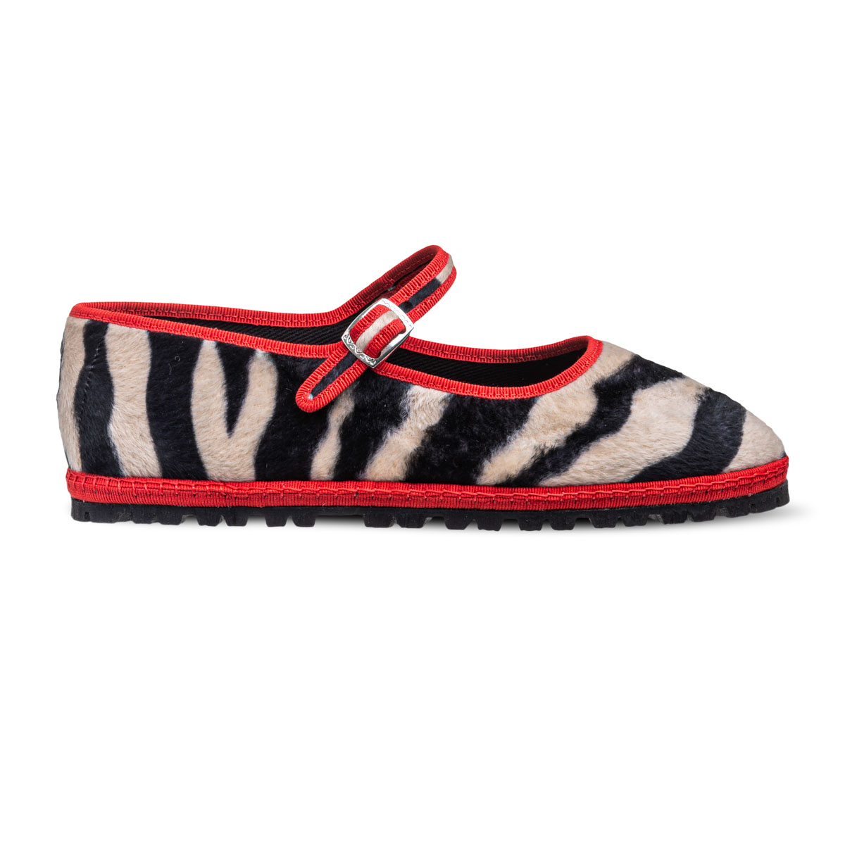 Maryjane Beige Zebra Vibram