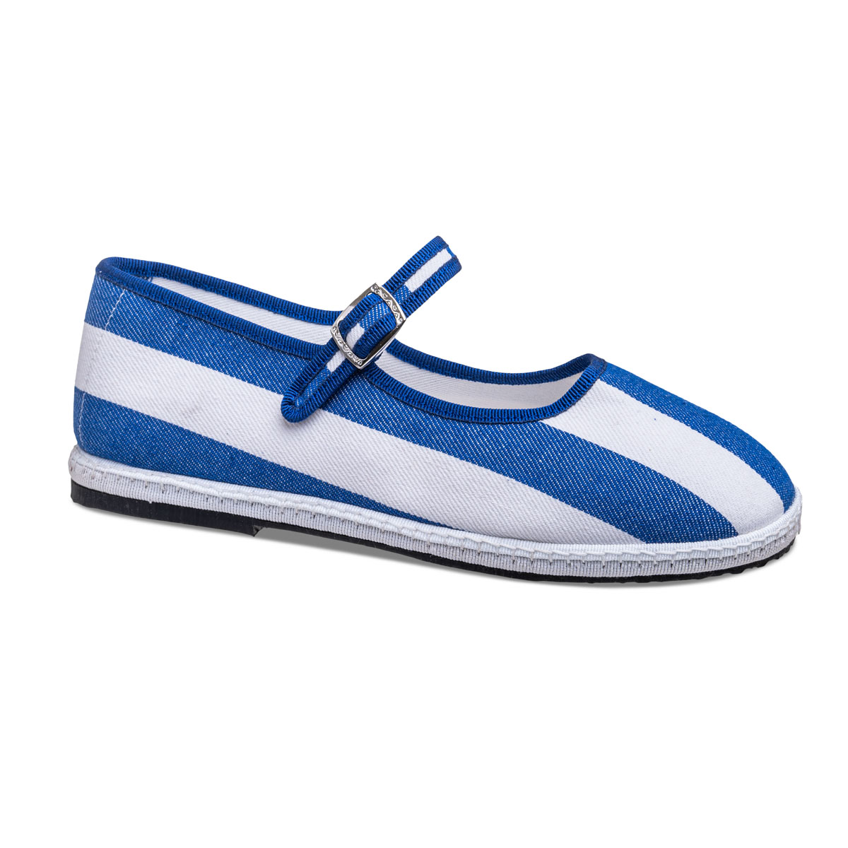 Maryjane White and Blue Striped