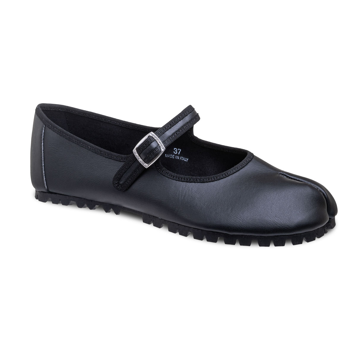 Tabi Black Eco Leather Vibram