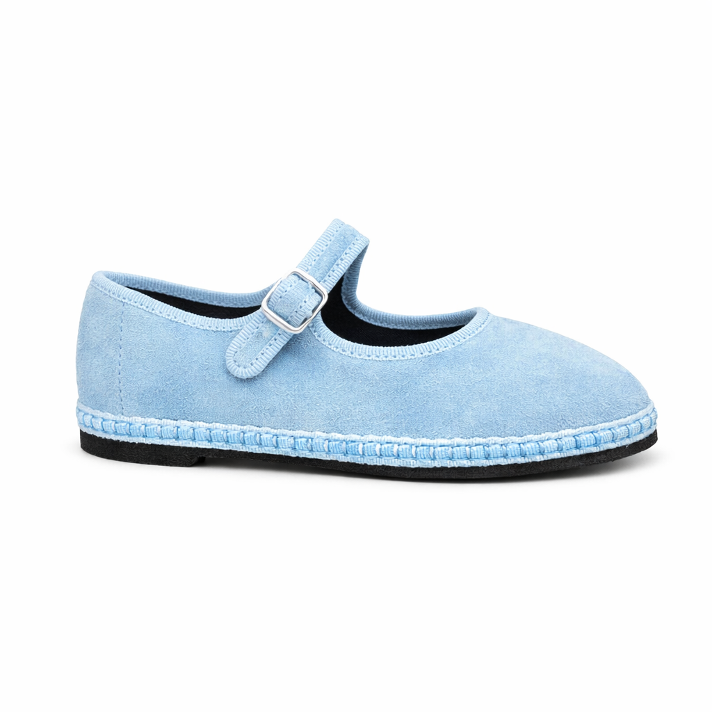 Baby Maryjane Light Blue Velvet