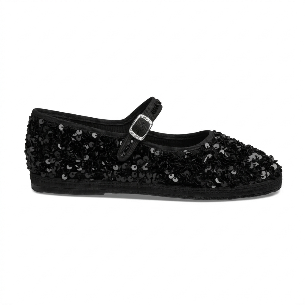 Maryjane Black Paillettes