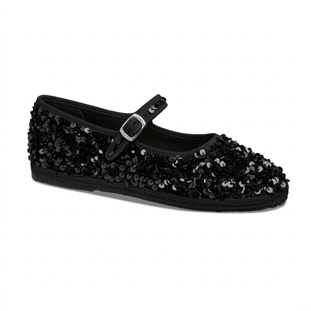 Maryjane Black Paillettes