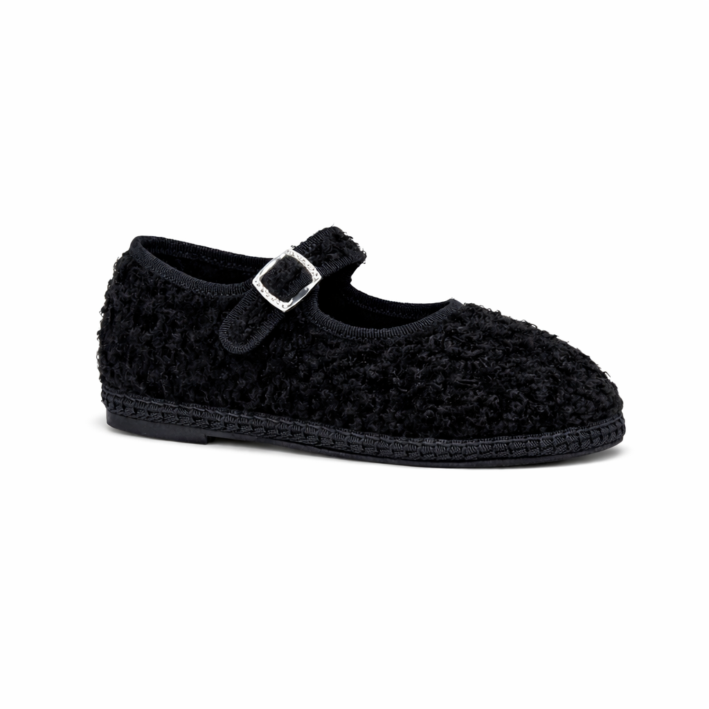 Baby Maryjane Black Sherpa