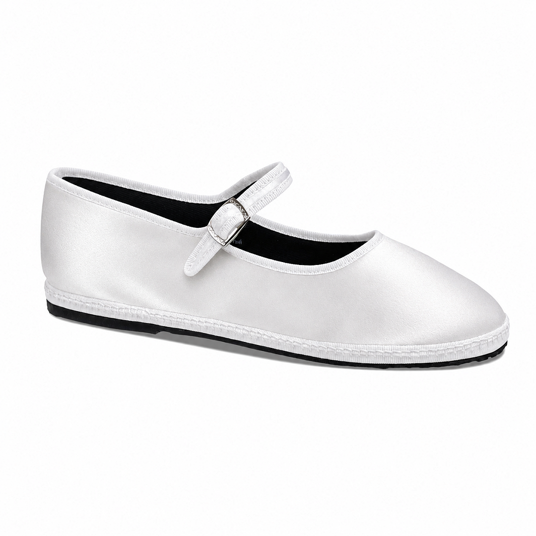 Maryjane White Satin